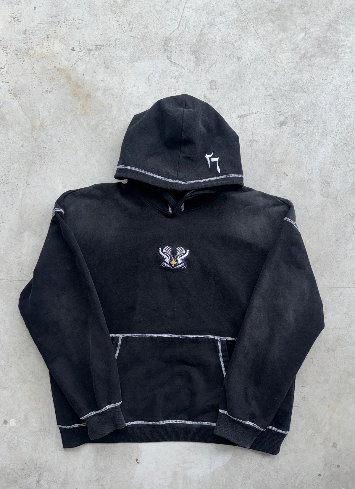 Faded Black Hoodie